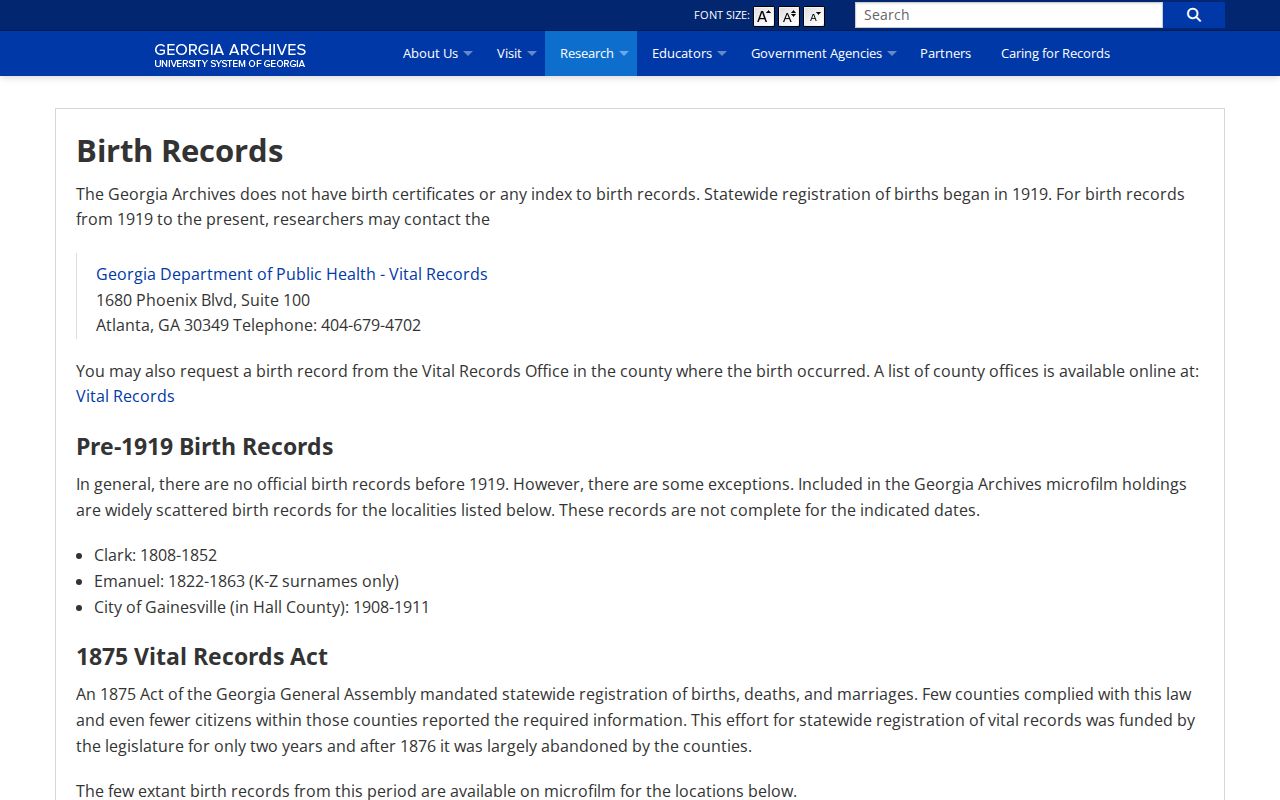 Carrollton city directory Georgia Archives birth records guide