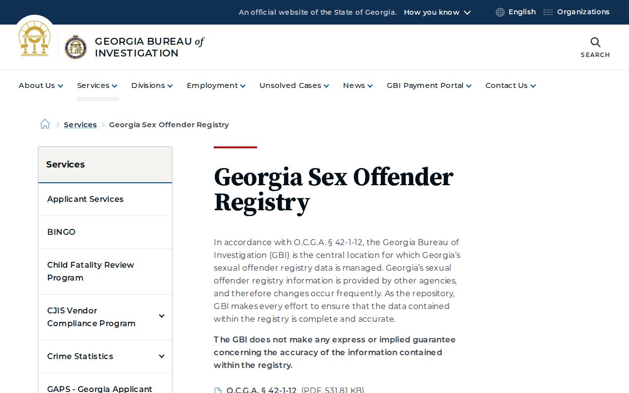 Carrollton neighbors Georgia sex offender registry page